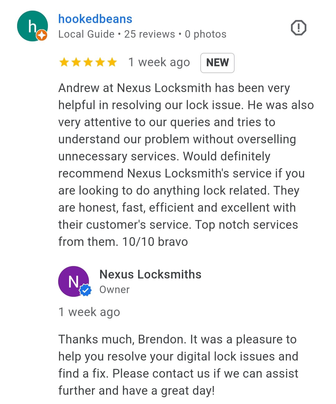 nexus_locksmiths_review_brandon_hookedbeans